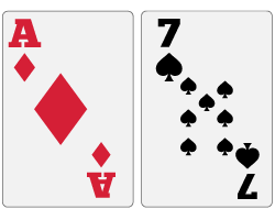 Ace and 7 Playing Cards