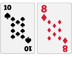 10 and 8 Playing Cards