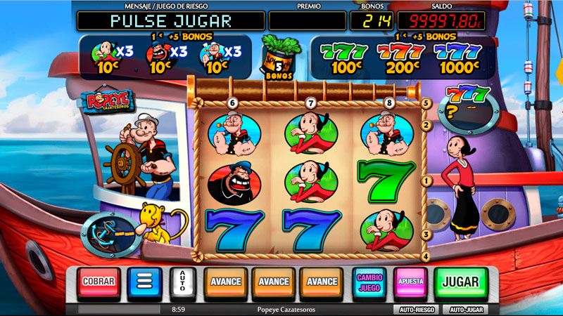 Popeye Treasure Hunter slot