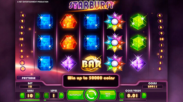 Starburst slot