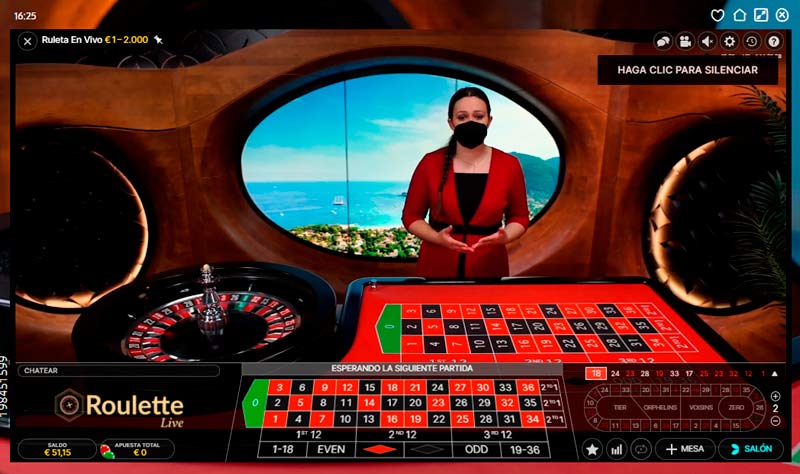 Ruleta en Vivo con Repartidor en Espańol