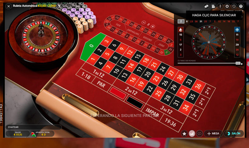 Jugar ruleta en vivo