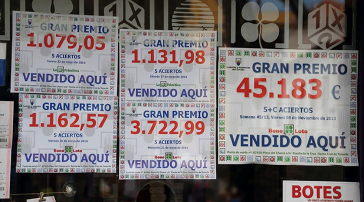 Números de lotería vendidos en España.